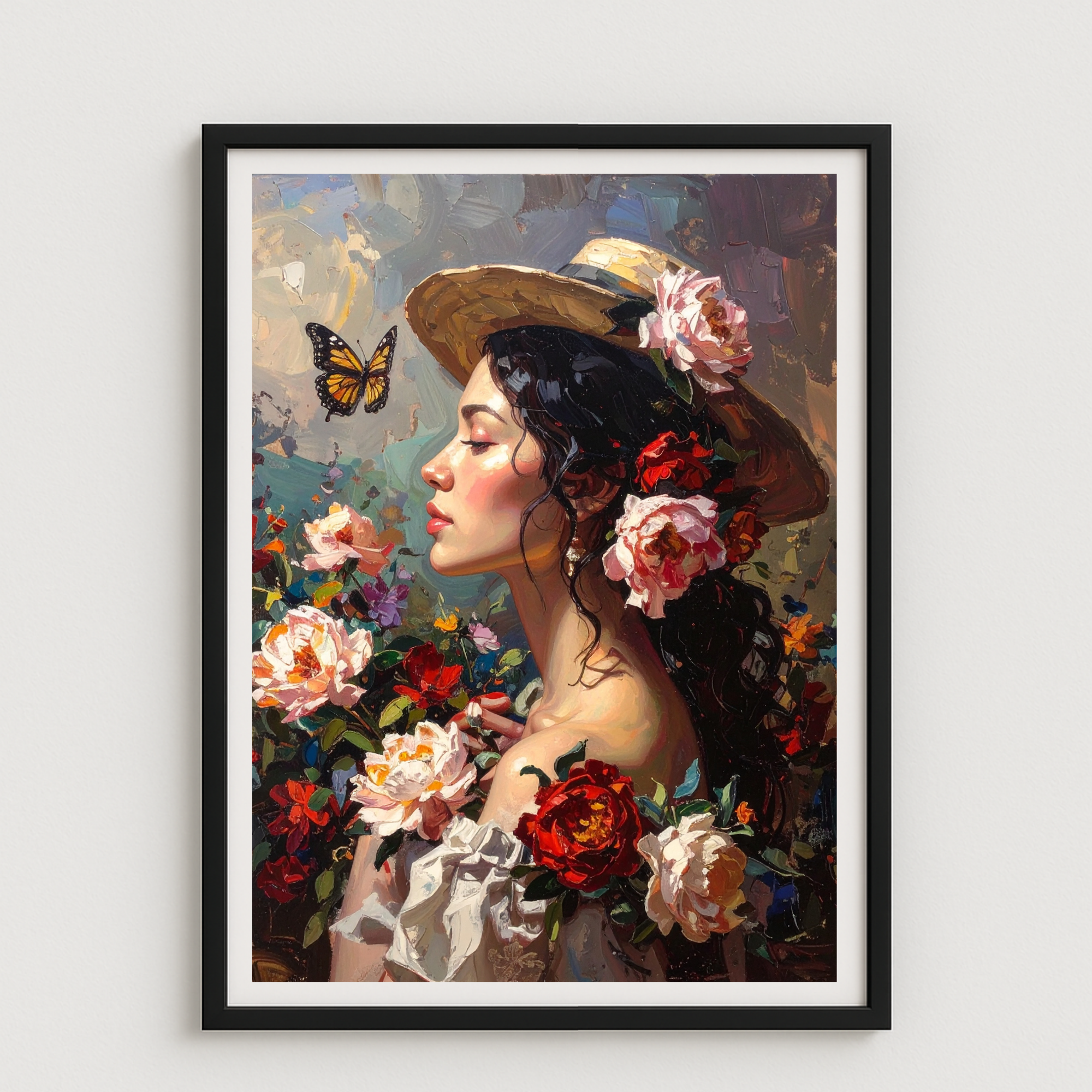 Whispers of Spring – Textured Oil Portrait Painting #GL02