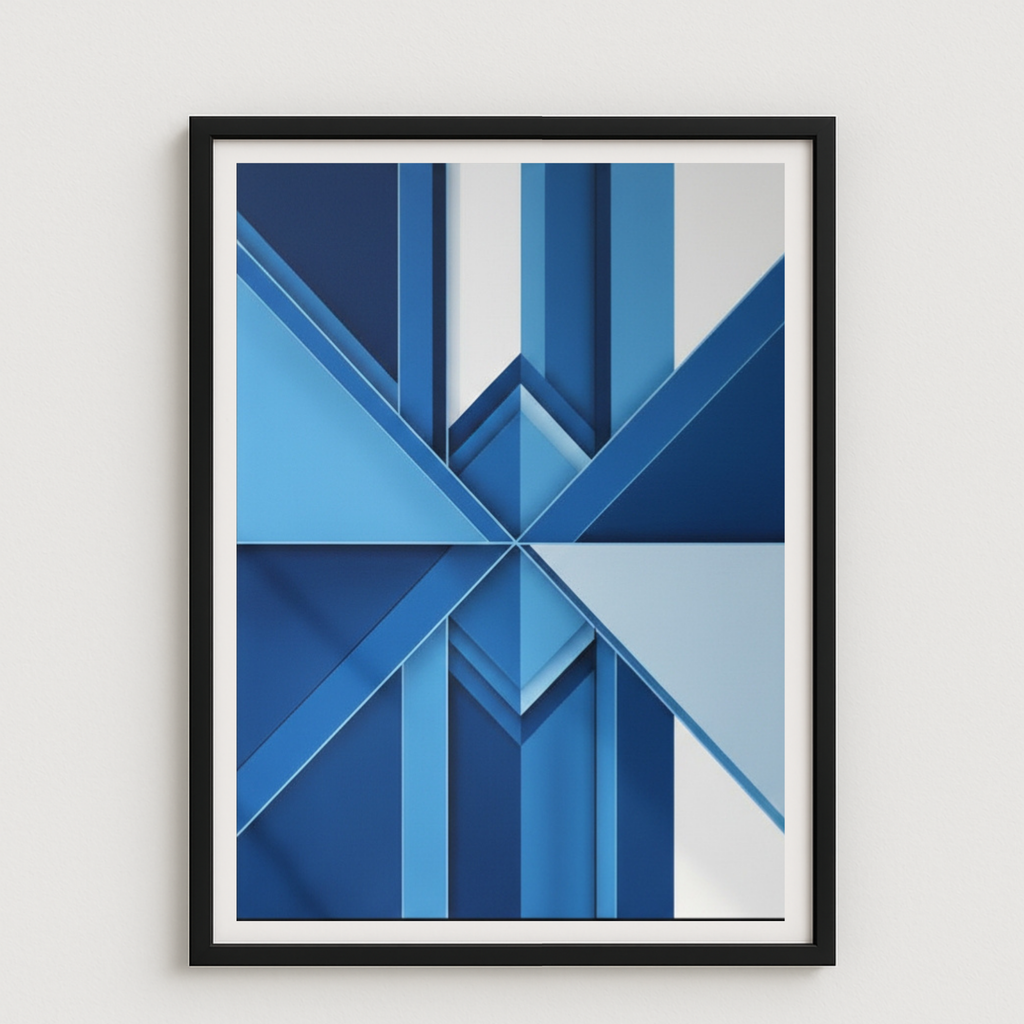“Blue Symmetry – Geometric Balance” ABT09