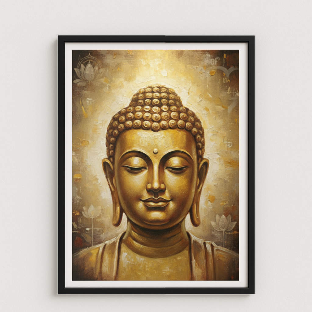 Golden Serenity Buddha  – Symbol of Peace & Enlightenment #LB01