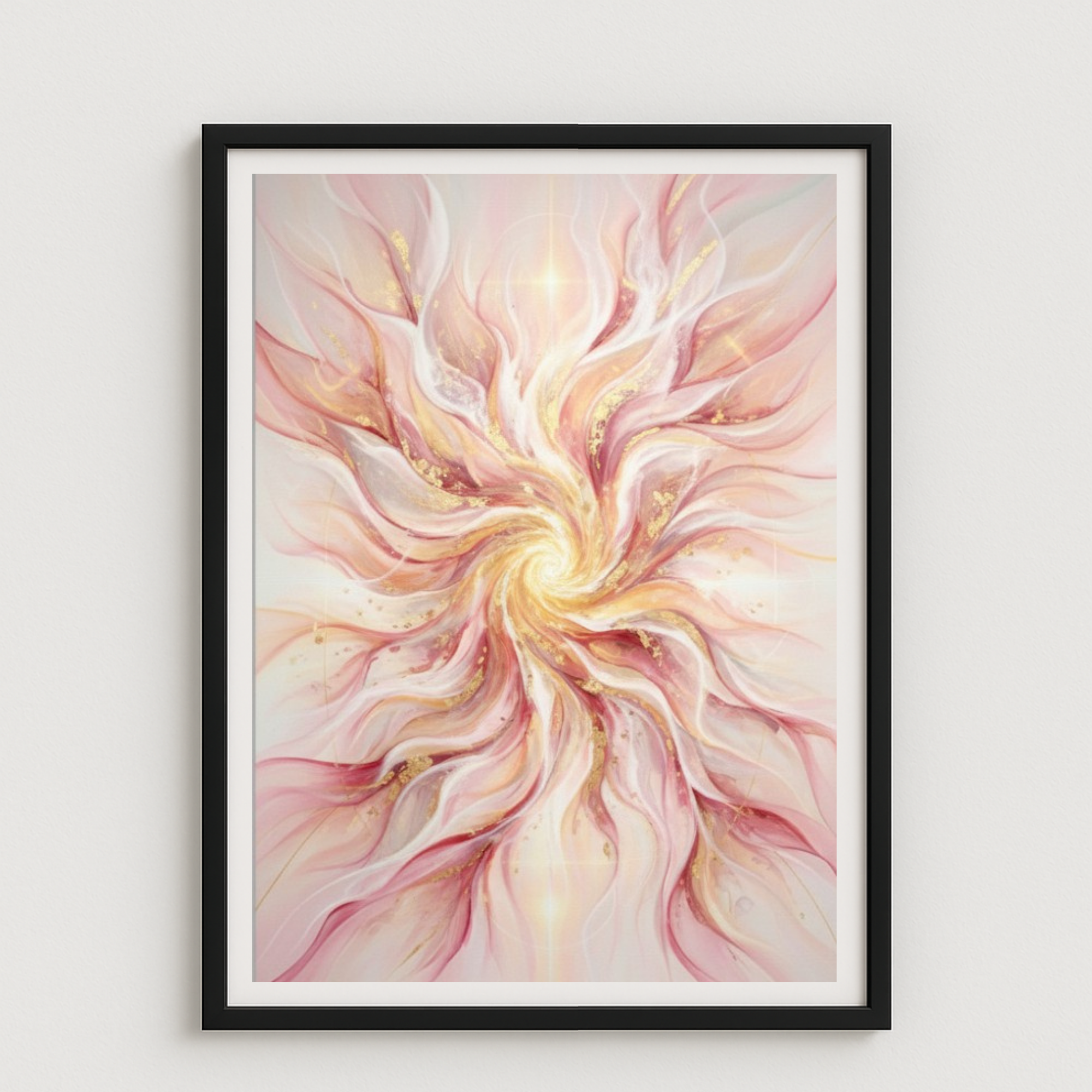 Radiant Blossom – Abstract Energy Flow Painting BH06