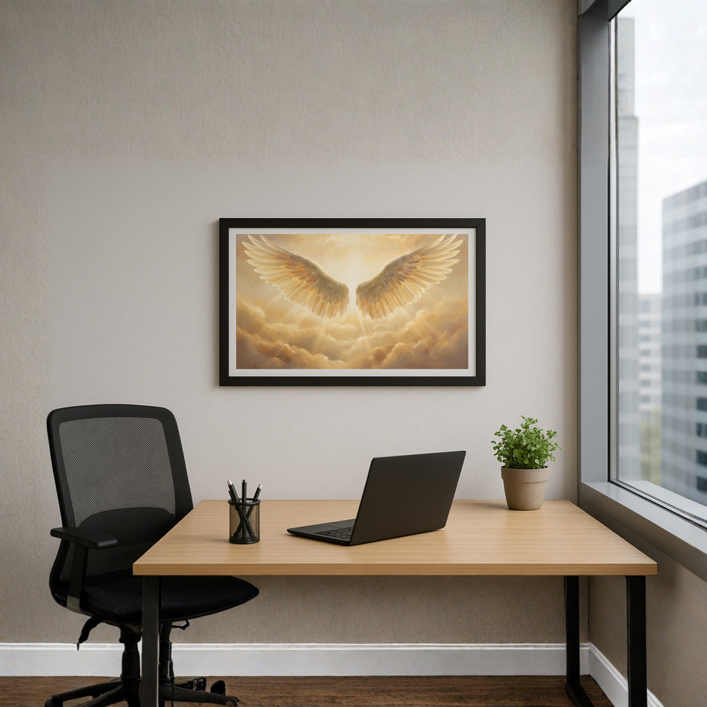Golden Guardian – Angel Wings of Light Painting