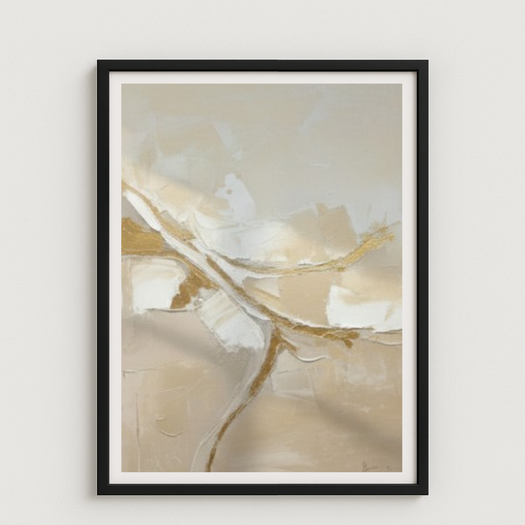 Golden Veins – Abstract Textured Wall Painting ABT06