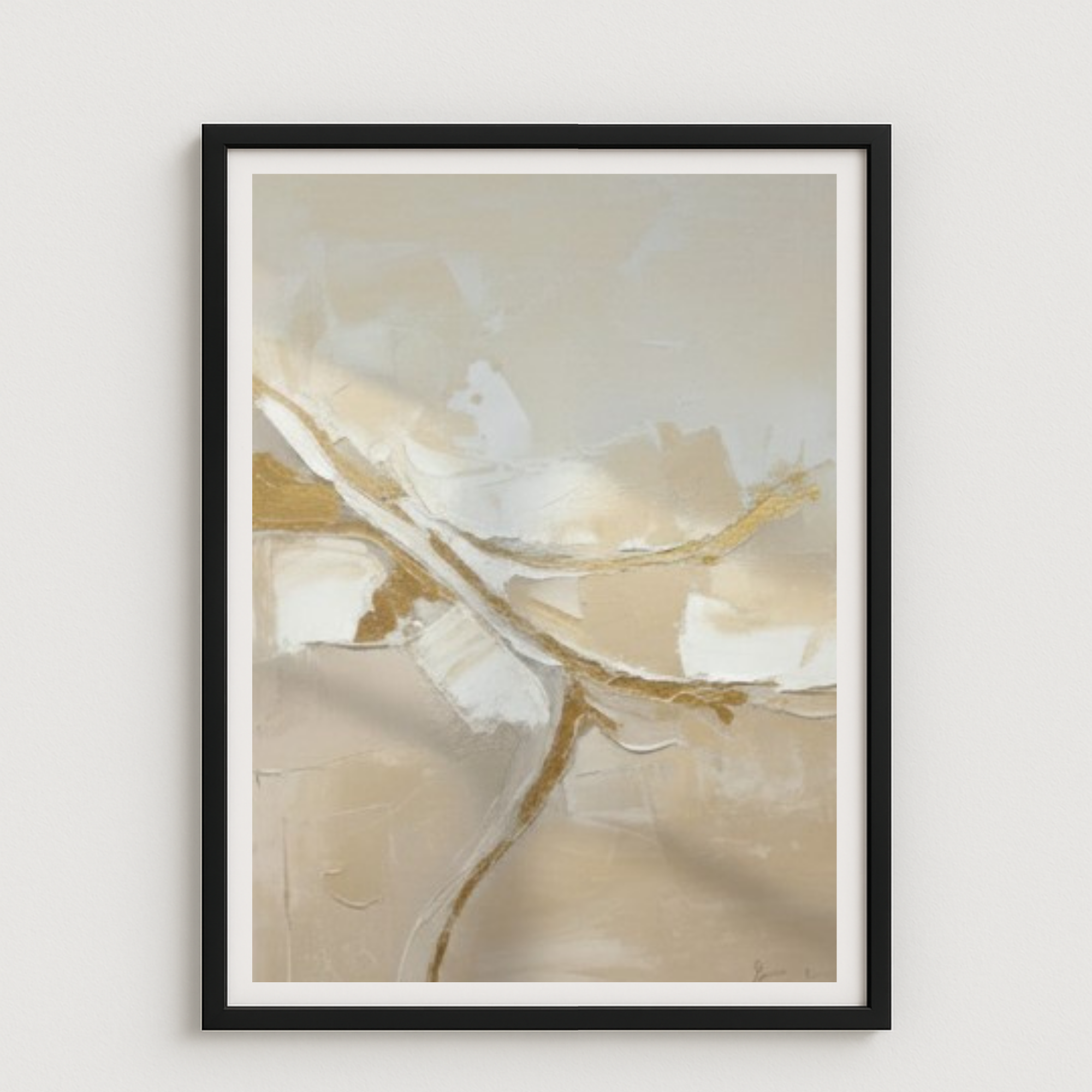 Golden Veins – Abstract Textured Wall Painting ABT06