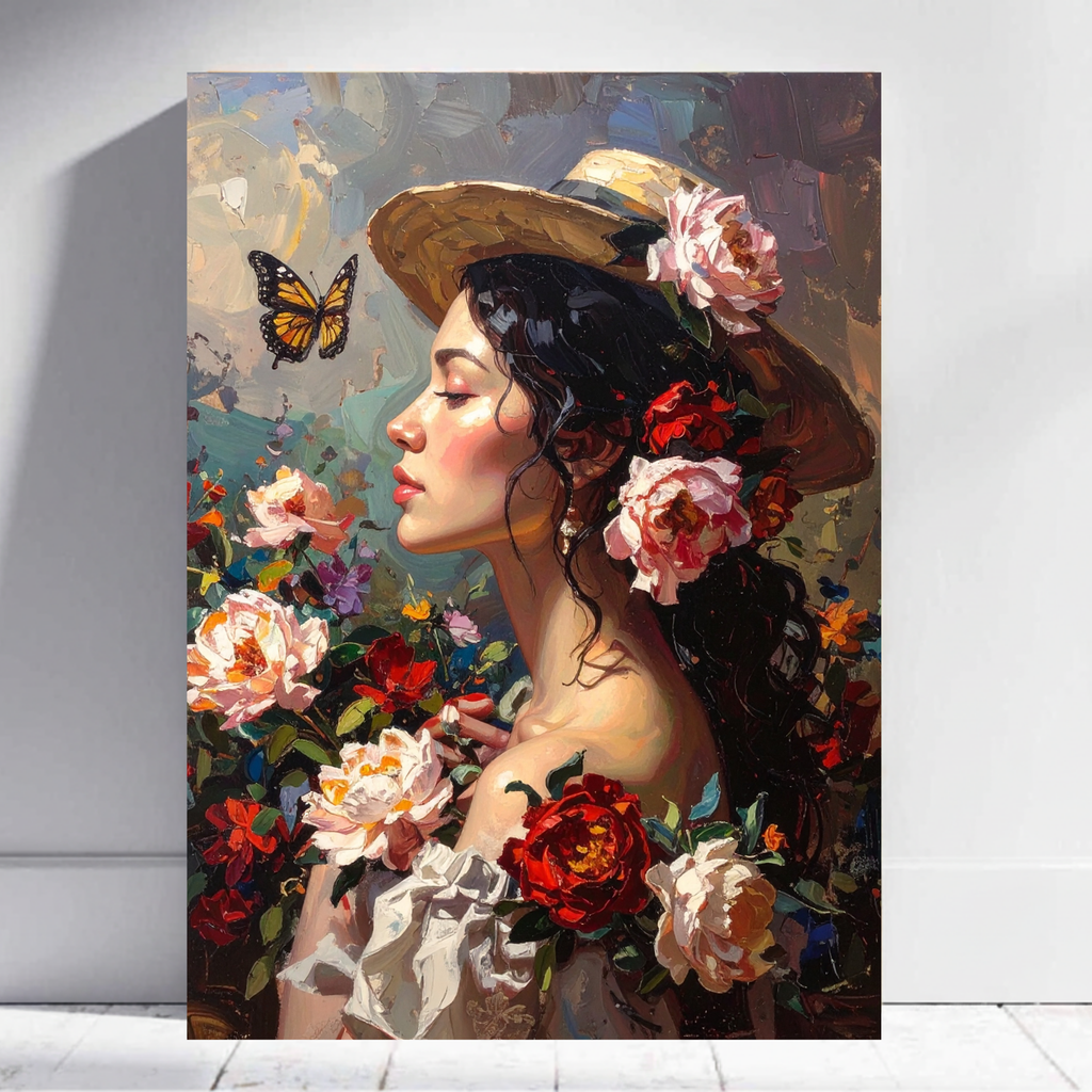 Whispers of Spring – Textured Oil Portrait Painting #GL02