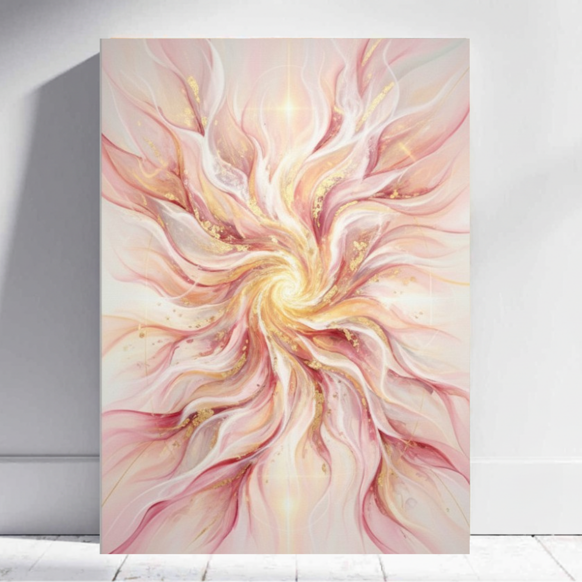 Radiant Blossom – Abstract Energy Flow Painting BH06