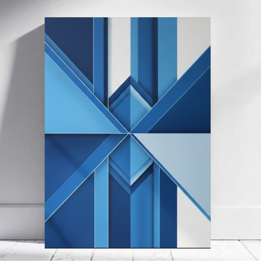“Blue Symmetry – Geometric Balance” ABT09