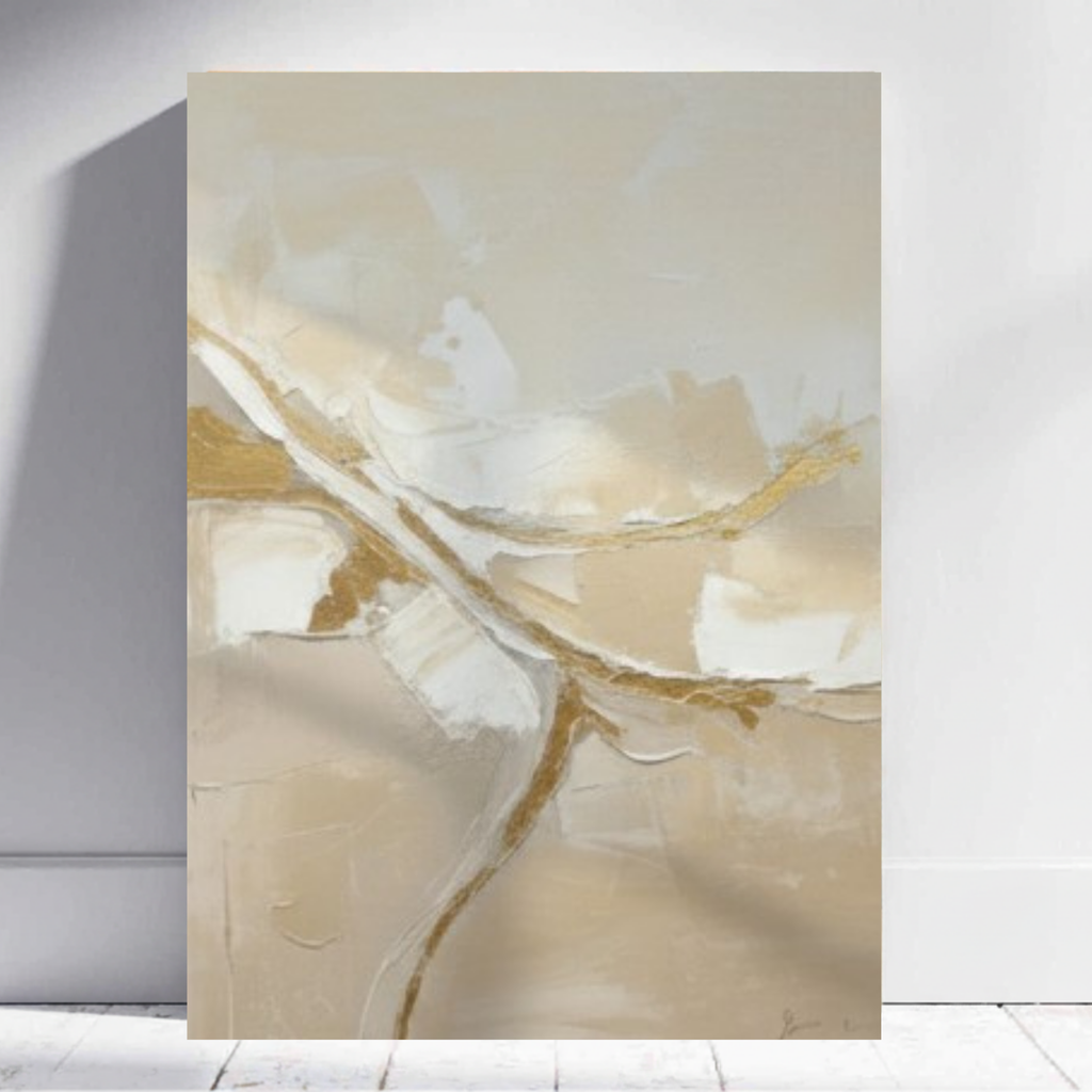 Golden Veins – Abstract Textured Wall Painting ABT06