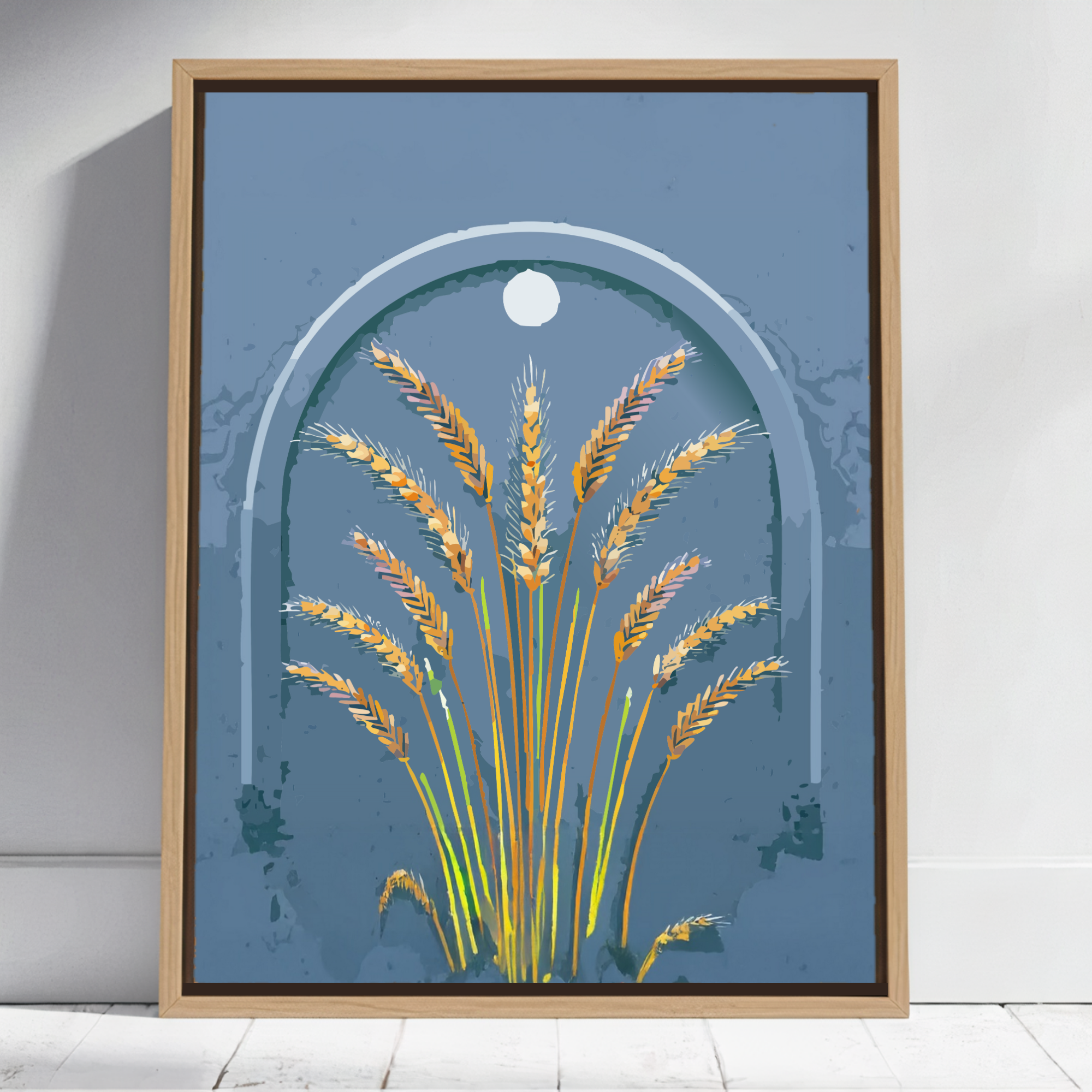 Harvest Under Moonlight BOHO Painting #BH03