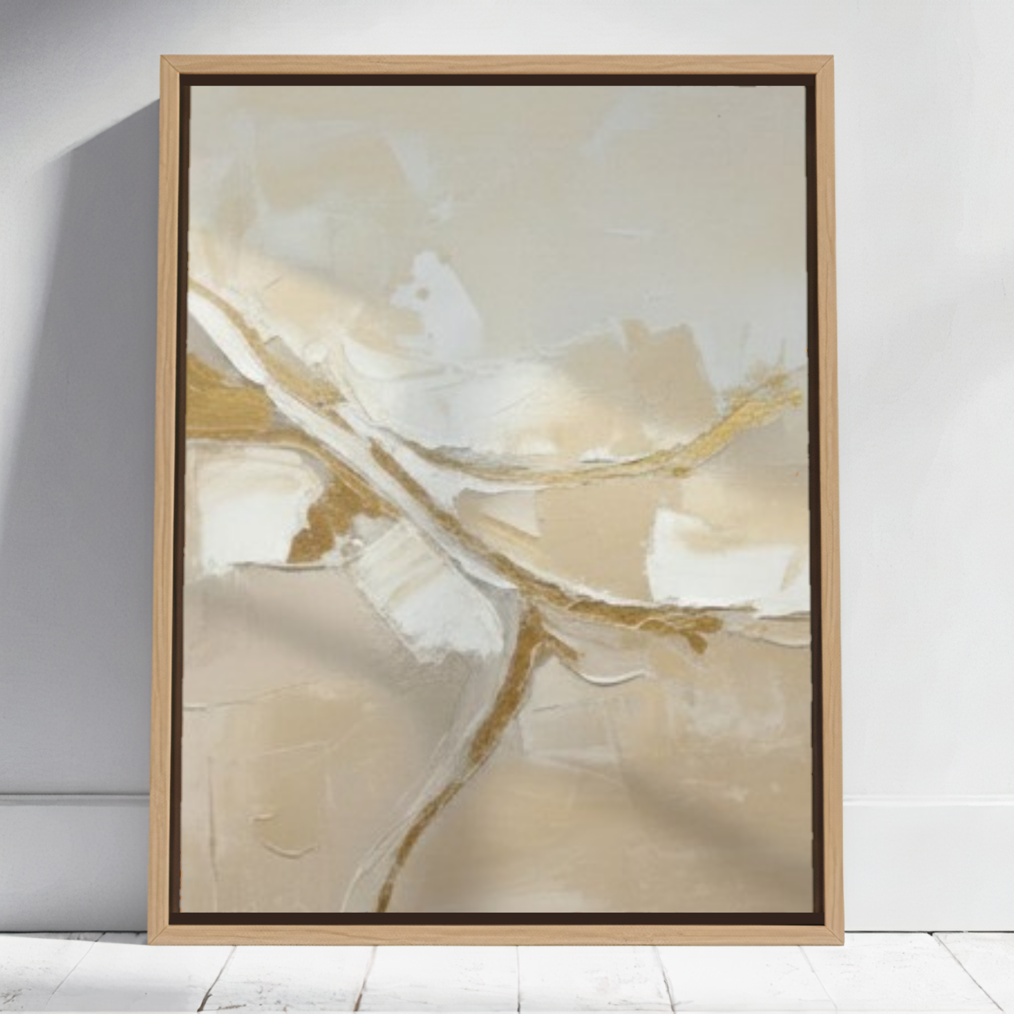 Golden Veins – Abstract Textured Wall Painting ABT06