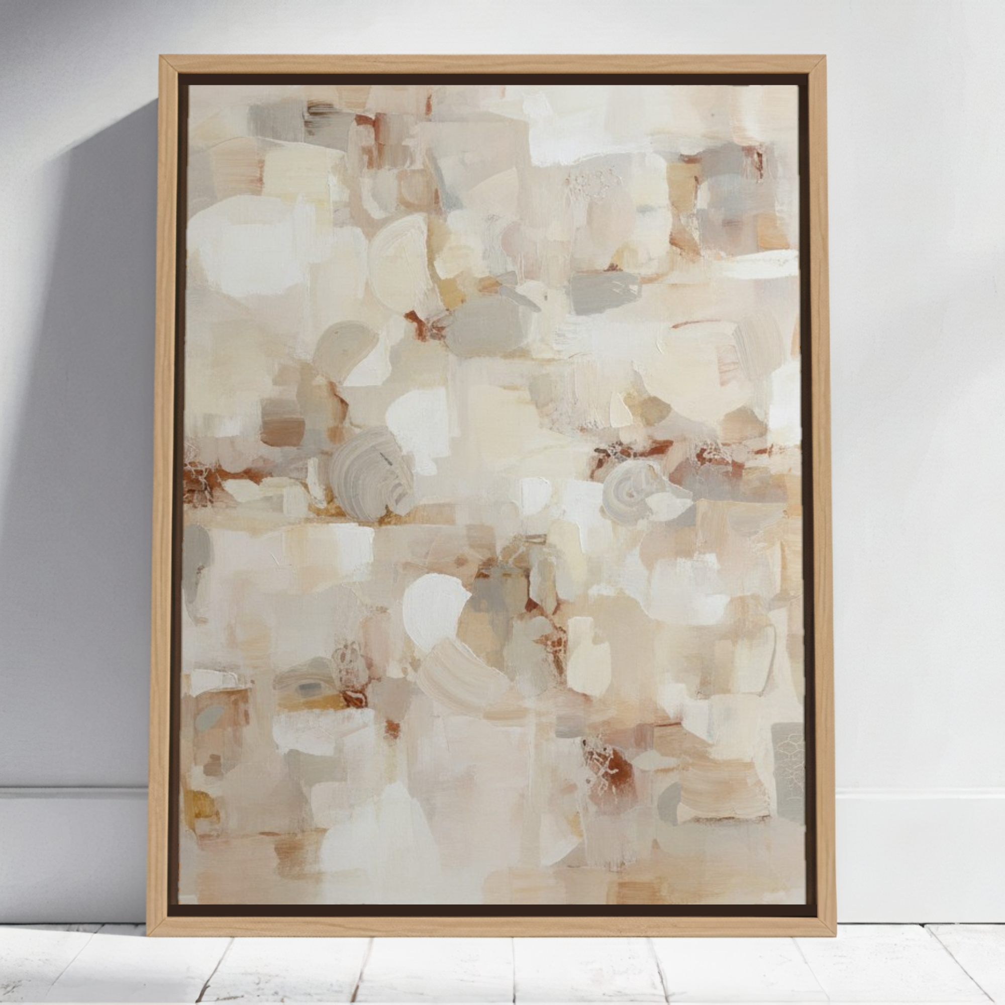Whispered Neutrals – Abstract Beige Harmony ABT011
