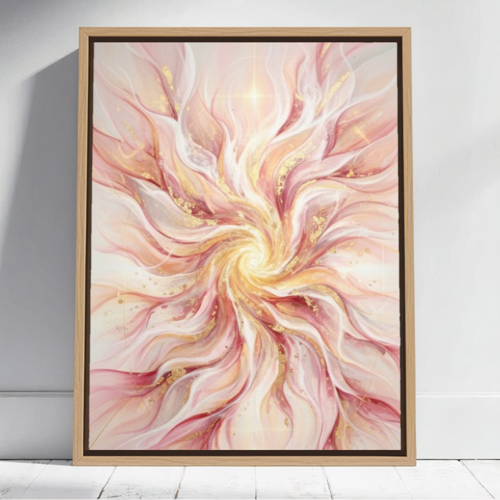 Radiant Blossom – Abstract Energy Flow Painting BH06
