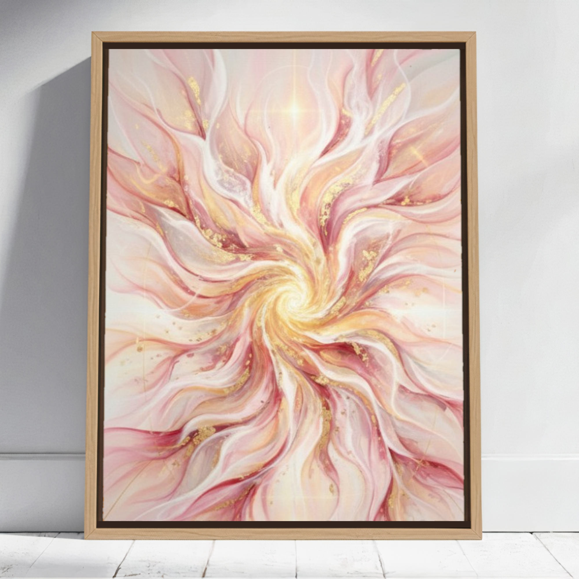 Radiant Blossom – Abstract Energy Flow Painting BH06