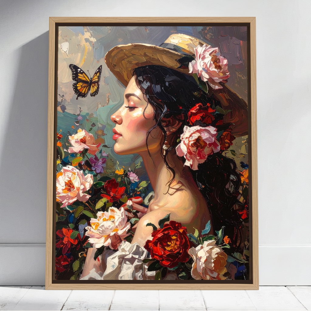 Whispers of Spring – Textured Oil Portrait Painting #GL02