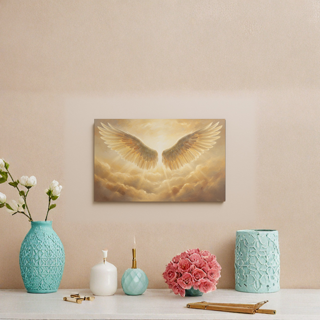 Golden Guardian – Angel Wings of Light Painting