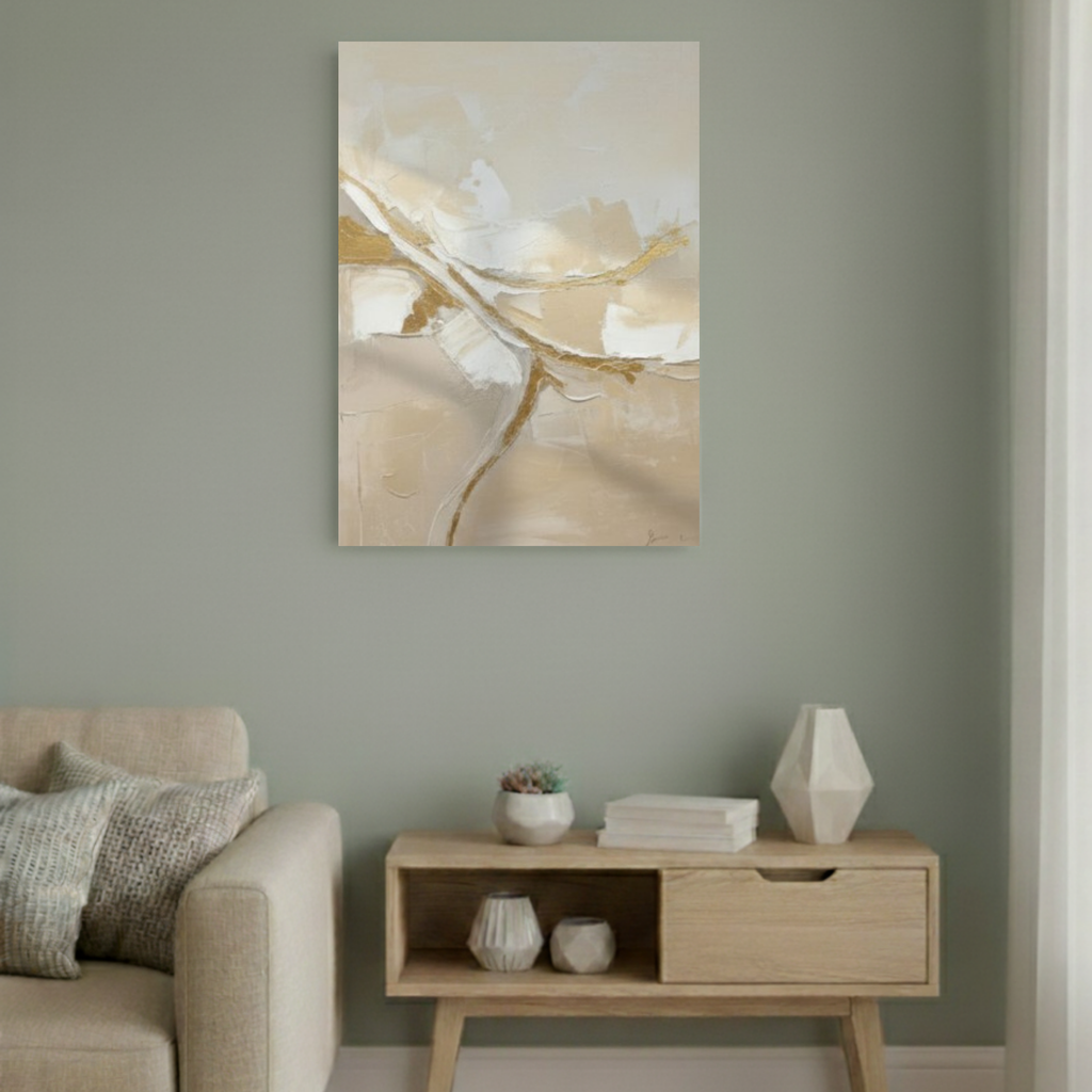 Golden Veins – Abstract Textured Wall Painting ABT06