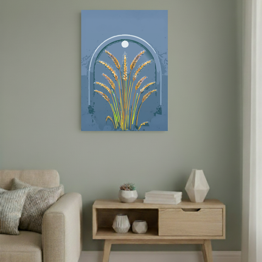 Harvest Under Moonlight BOHO Painting #BH03