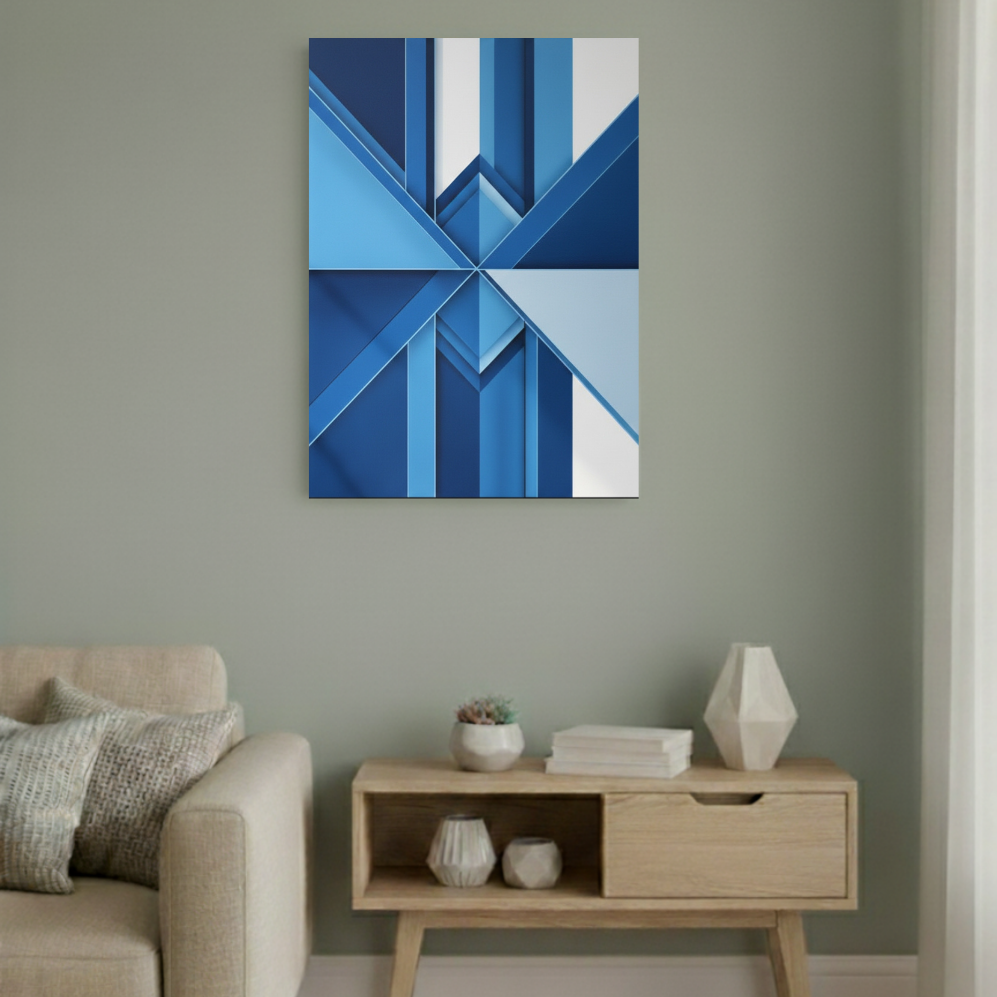 “Blue Symmetry – Geometric Balance” ABT09
