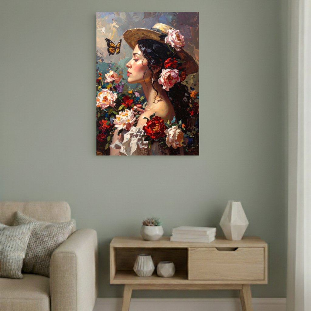 Whispers of Spring – Textured Oil Portrait Painting #GL02