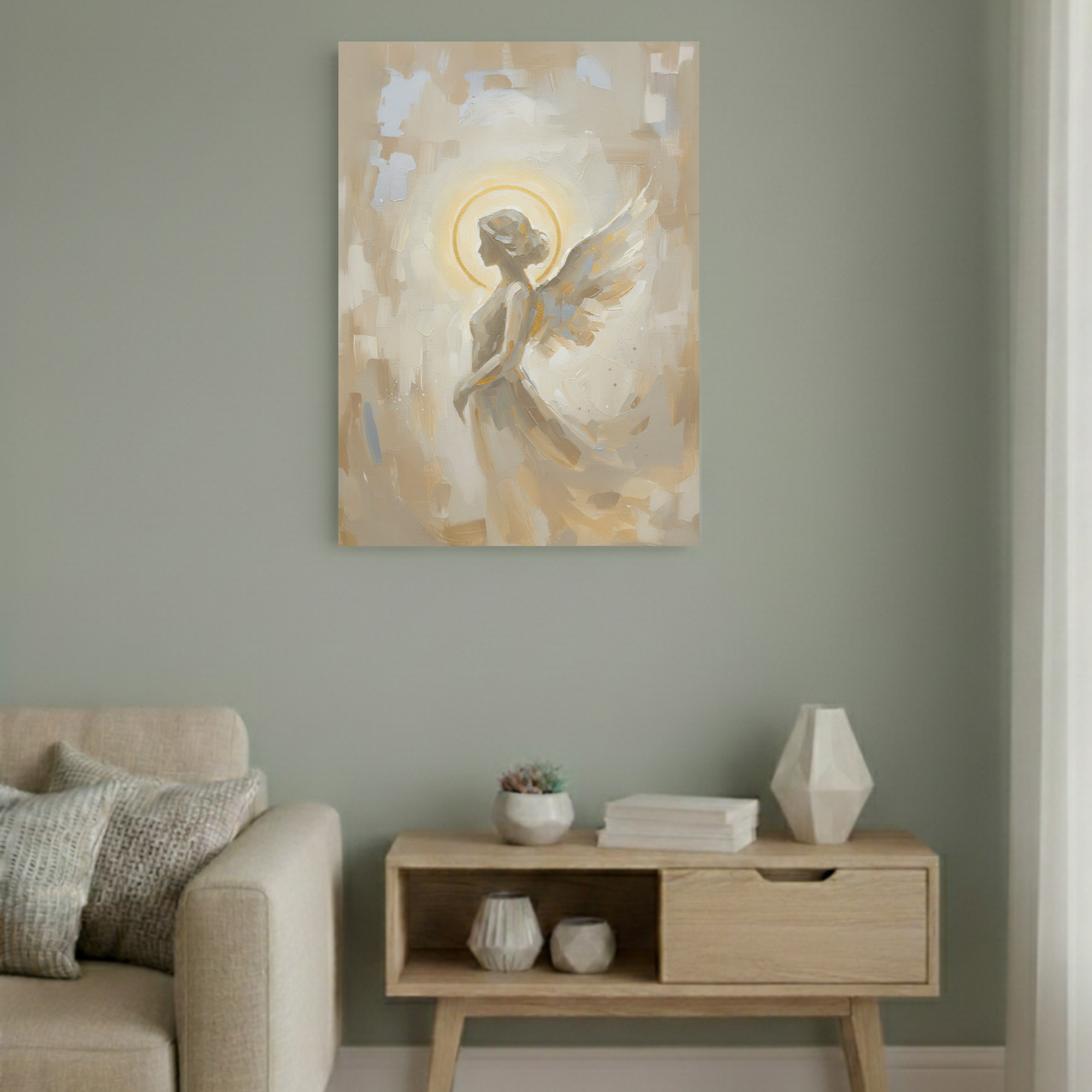 Serene Angel Abstract Painting #ABT03