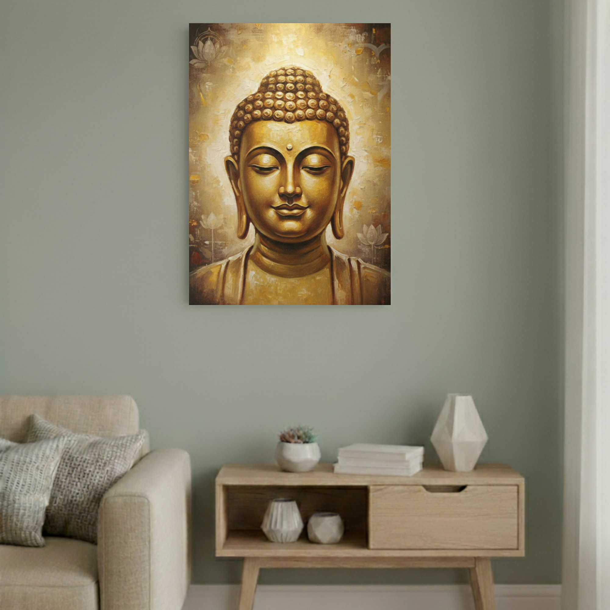 Golden Serenity Buddha  – Symbol of Peace & Enlightenment #LB01